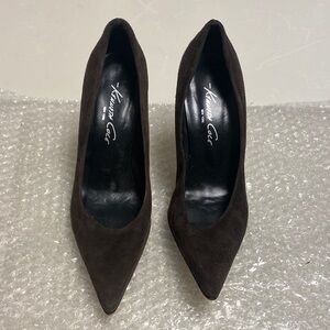 Kenneth Cole Dark Brown Suede Heels